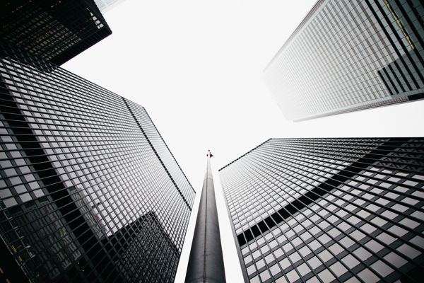 straight skyscrapers